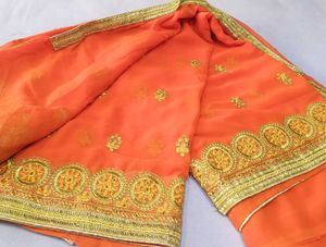 Elegant Orange Saree Sale New