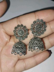 Silver Jhumka