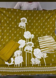 Cotton Suit With Chiffon Dupatta