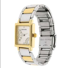 Sonata Quartz Analog Stainless Steel Strap Watch