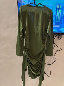 Xl Green Twist Front Dress