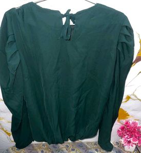 Green Embellished Top