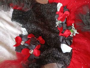 Kids Red &amp; Black Tutu Frock