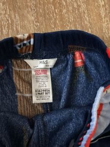 M&amp;S London Print Velour Pajama Set