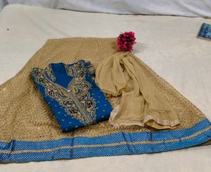 Anarkali Suit With Sequence Work Skirt &amp;  Dupatta