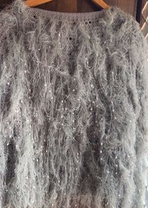 Gray Fringe Boho Cardigan