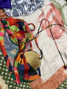 Colorful Printed Corset Top