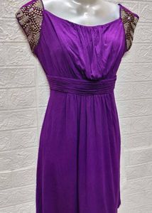 Purple Party Dress M Size