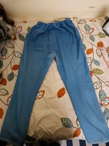 Light Blue Elastic Waist Jeans