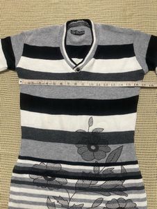 Woollen Striped Knit Kurta