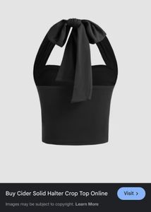 Black Halter Neck Top