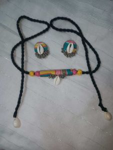 Seashell Necklace and Earring Set