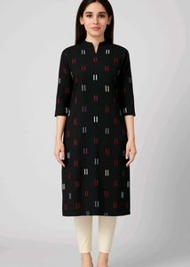 Black Cotton Kurti 🖤🌸🌟