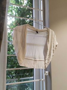 Cream Bolero Shrug Cardigan