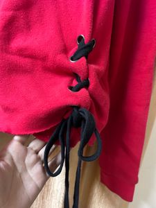 Trendy Red Hoodie For Winters