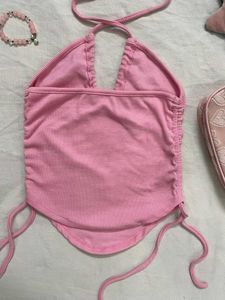 🎀 Pink Tube Knot Top 🎀