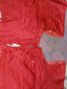 Red Embroidered Blouse