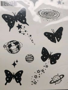 Temporary tattoo- Black butterflys and Cosmic