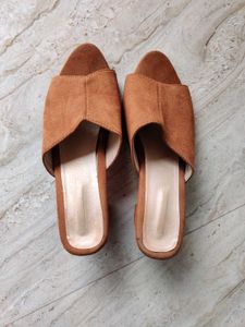 Peep Toe Slip On Heel