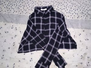 Checkered Oversized Shirt ...Black N White