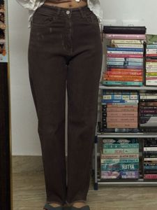 Brown Straight Leg Jeans