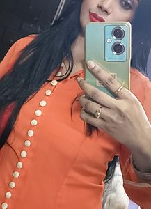 Orange Plazo Set