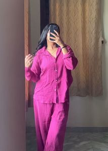 Pink Co Ord Set Can Also Be Worn As Night Se