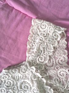 Off White Full Lace Cropped Top