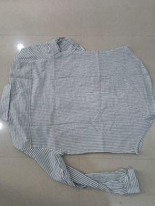 Two Striped Button-Down Shirts || Black &amp; Yellow