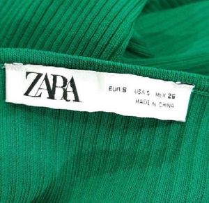 Marine Lorphelin Green Zara bodycon dress