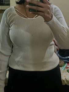 White Long Sleeve Top