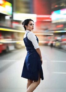 Denim Button-Down Jumper Dress