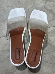 White Transparent Heels