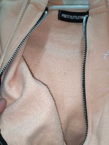 Peach Cropped Hoodie