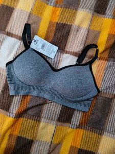 Comfortable Grey Sports Bra