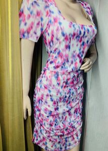 Last pcs only Stylish Pink Print Bodycon Dress