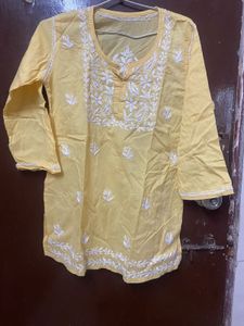 Yellow Embroidered Tunic