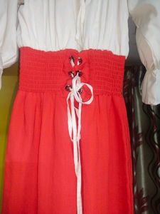 Chic Red &amp; White Dress