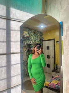 Green Bodycon Mini Dress
