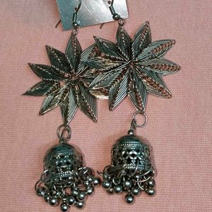 Floral Jhumka Earrings