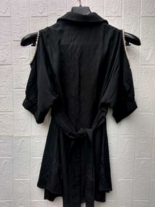 New with tag Pinterest Chic Black Cold Shoulder Dr