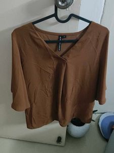 🤎 Trendy Brown Loose-Fit Top For Sale