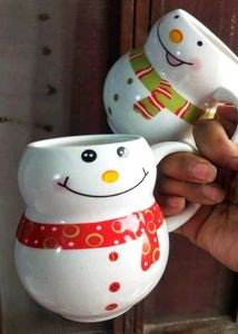 Christmas Snowman Mugs - Set of 2
