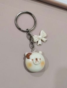 Cute Bear Keychain with Bow 🐻🌸🎀