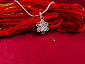 Real Silver Chain With Om Pendant