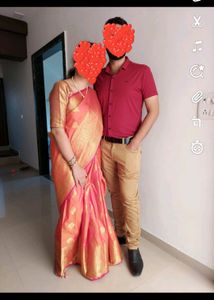 Dual Tone Shaded Soft Mustred Silk Saree