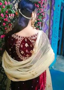 Viral Velvet top with sharara dupatta set
