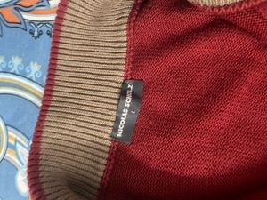 Men's Red Pullover Sweater