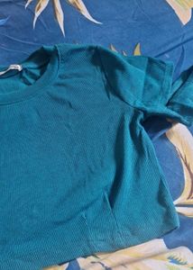 Teal Crop Top