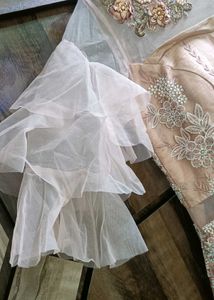 Elegant Padded Engagement Gown with Dupatta